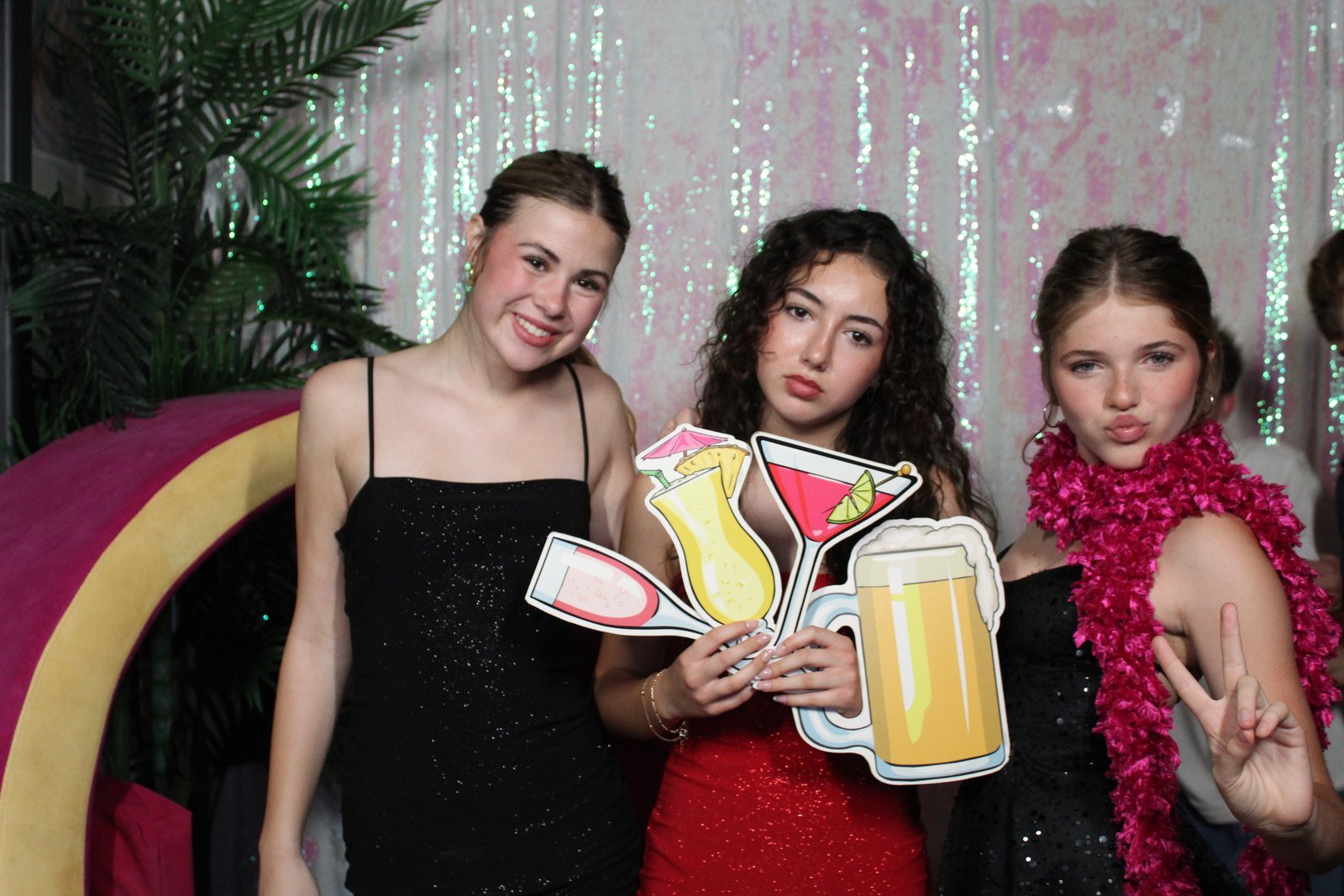 Guests at a formal celebration using the DLP photo booth